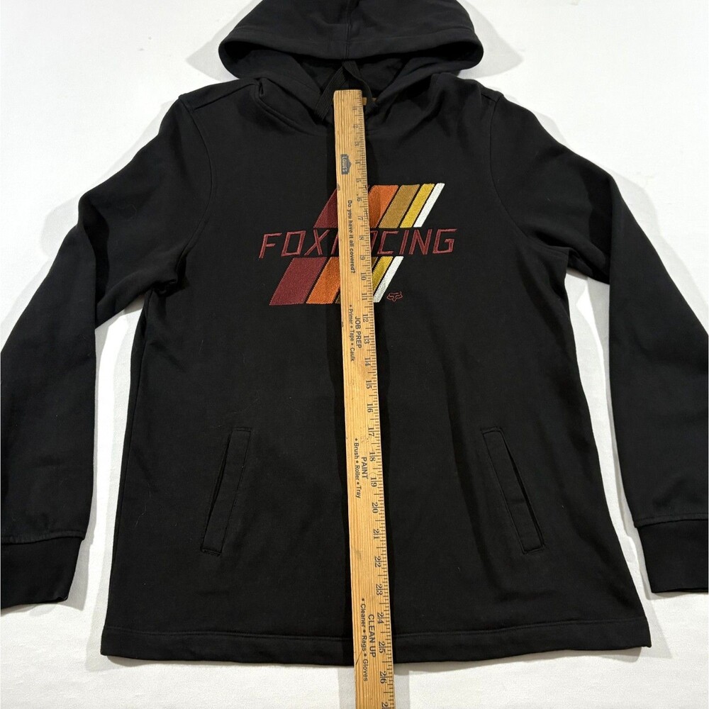 Fox Racing Womens Power Black Slide Hooded Sweatshirt Cotton Poly Pullover Sz S - Picture 6 of 13